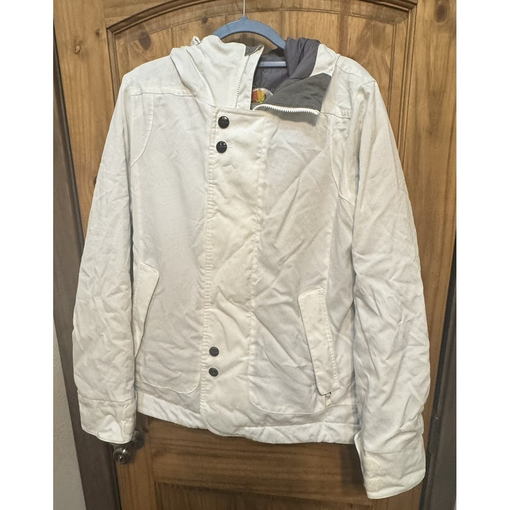 Burton Snowboard Jacket White X-Large –‎ DRYRIDE Waterproof Hooded Ski Coat